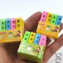 Office Stationery Book Style Eraser Student learning Kids Erasers Pencil D7 Y9V4
