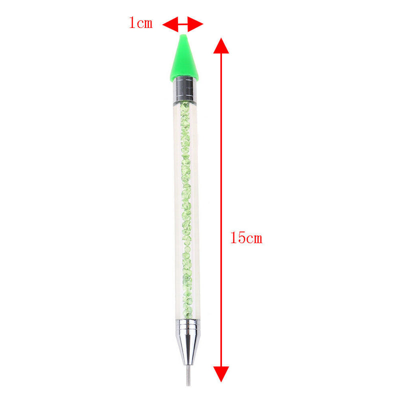 Dual-Ended Dotting Pen Rhinestone Picker Wax Pencil Manicure Nail Art Tool N Pg