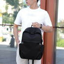 Casual Solid Color Backpack Simple Oxford Bag College Wind Backpack Outdoor