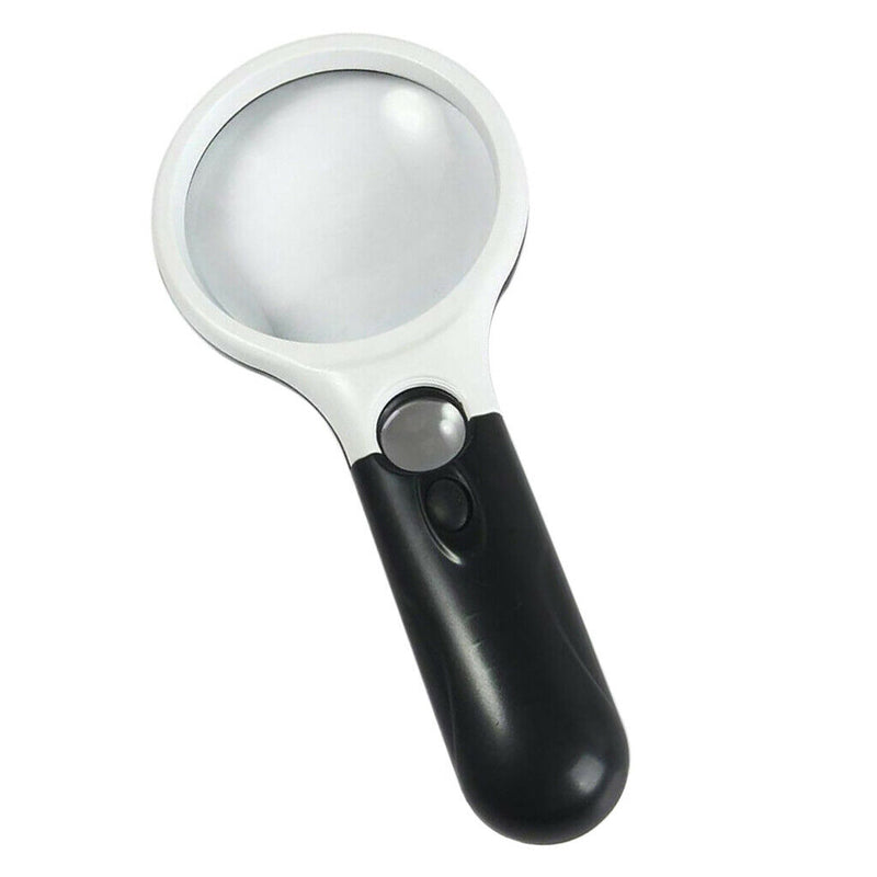 Interchangeable 2 Main Lens 10X/20X Handheld Magnifier LED Magnifying Glass