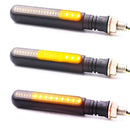 Yellow Flowing LED Turn Indicator+Red Flash Brake Light for Motorcycle Acc