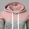 Stitching Women Long Sleeve Hit Color Autumn Leisure Hoodies (Pink M) A