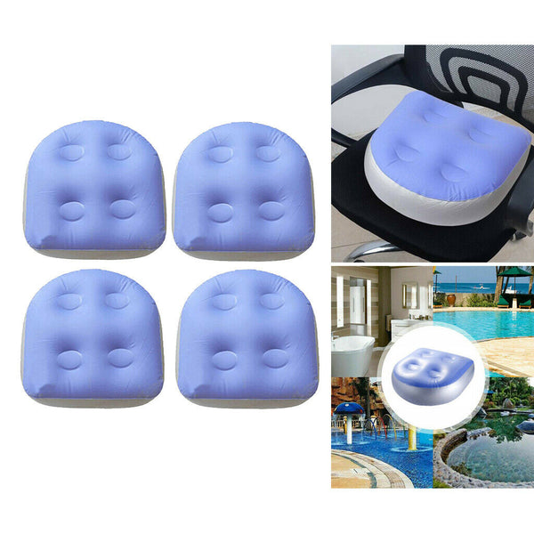 4PC Spa acuzzi Booster Seats Comfy Inflatable Pillow Cushion for Pool Bathtub
