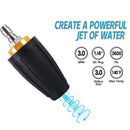Quick Connect Turbo Hot/Cold 3600 PSI Rotating Spray Nozzle with 4 Spray No