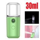 30ml USB Face Skin Steamer Nano Humidifier Cool Mist Moisturizing Sprayer Green