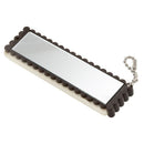 Chocolate Color Offwhite Plastic Hairdressing Travel Folding Comb with Mirr P2R2