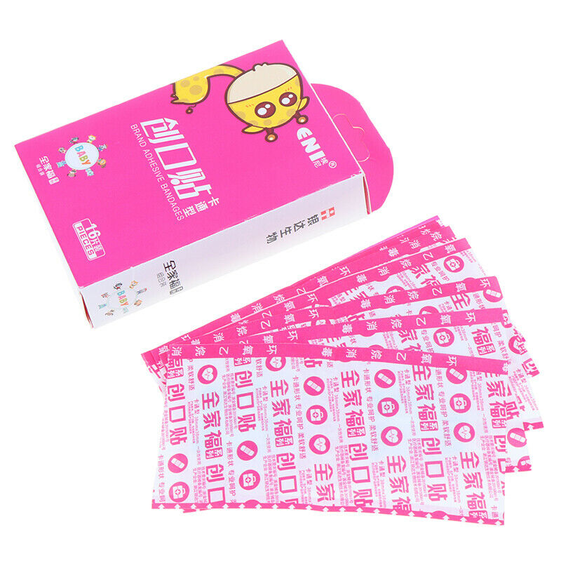 1Box/16Pcs Waterproof Breathable Cartoon Band Aid Hemostasis Adhesive Bandag Gw