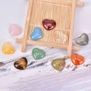 Mini Quartz Crystal Stone Chakra Healing Reiki Heart Stone Handmade DIY Jewelr-
