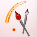 Draw Tool Decoration Anti-slip Chef Sauce Painting Stainless-Steel Spoon Pencil