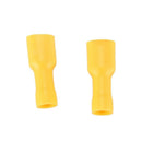 100Pcs Insulated Crimp Spade Terminal Wire Cable Connector Female Yellow 12