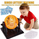 Large Traditional Bingo Game Family Revolving Ball Cards Machine Dispenser T8W7