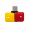 Splitter Type c Capsule Pill Shape Fast Lighting Charging to Earphone 3.5mm U7A5