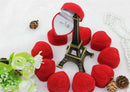 Quality 10pcs Romantic velet Red Heart Ring gift Boxes Jewelry Supplies ME
