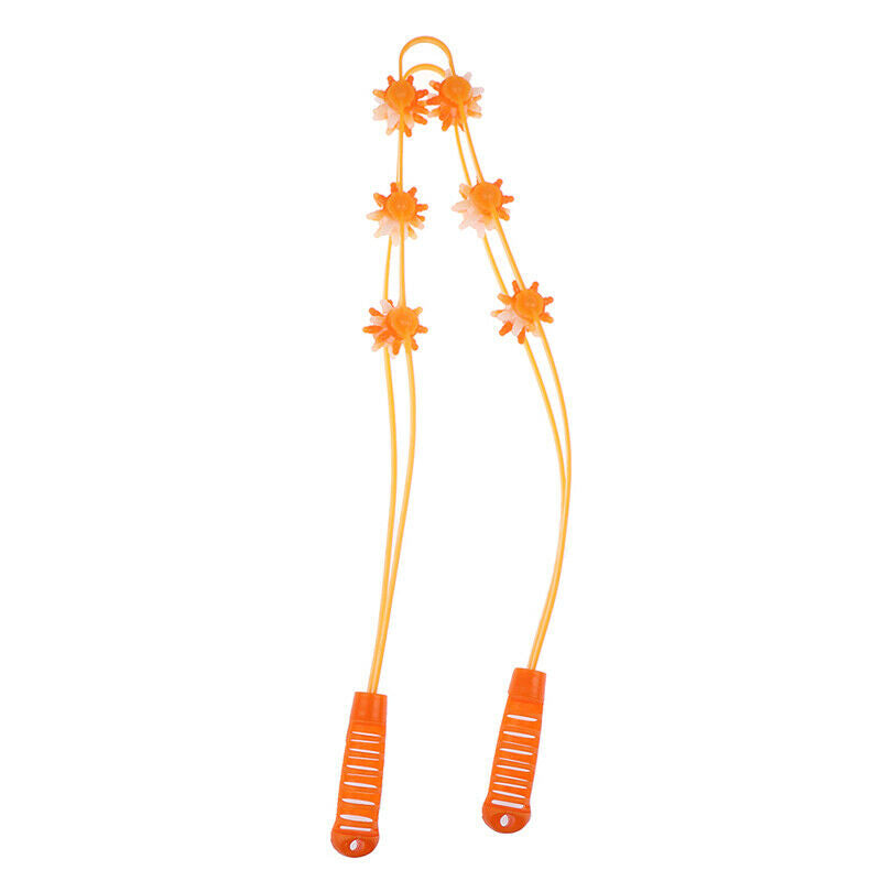 6Balls Massager Back Puller Strip Handheld Roller Massage Shoulder Neck Wais Hn