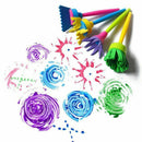 4Pcs/set DIY Sponge Drawing Paint Brushes Graffiti Toys Painting Gift Toys  Z1E8
