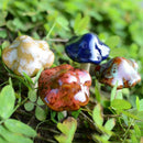 Garden Ornaments Ceramic Mushrooms Statues Fairy Garden Decorations in