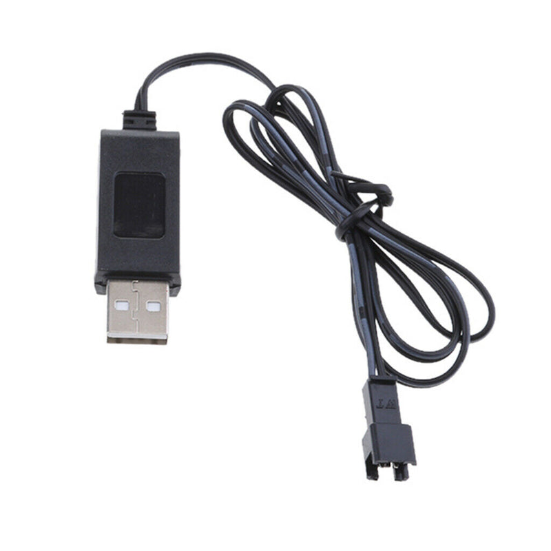 3.7V USB Battery Charger with SM Plug Cable for Jiaqi Remote Control Car - Black