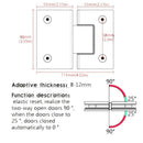 Heavy Duty 180 Degree Glass Door Cabinet Showcase Cabinet Clip Glass Shower