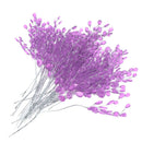 50x Acrylic Crystal Bud Branches Artificial Flower Twigs For Party Purple