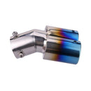 Stainless Steel Dual Exhaust Pipe Car Rear Tail Muffler Tip Throat Liner