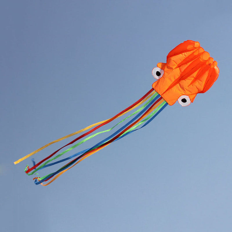 4M Single Line Stunt Red Octopus Power Sport Flying Kite Outdoor Activity LJ