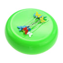 Green Round Magnetic Sewing Pin Storage Pin Cushion Holder DIY Sewing Craft