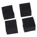 4 Pcs Black Chair Table Leg Rubber Foot Covers Protectors 28mm x 28mm
