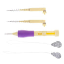 6Pcs Punch Embroidery Needles Stitching Pen Kits Craft Tool Threaders Sewing