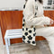 Portable Flower Printed Shoulder Handbag Plush Messenger Bag Street Totes