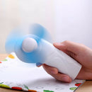Summer Portable Cute Mini Fan Sponge Blade Battery Electric Flashlight Hand
