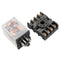 MK2P-I Clear Shell DPDT AC220V Coil Power Relay Socket Base I5A2