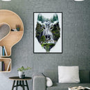 5D DIY Full Drill Diamond Painting Abstract Wolf Cross Stitch Embroidery