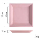 Dessert Tray Dish Serving Plate Saucer Tea Serving Tray Pink Square(large)