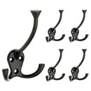 Heavy Duty Big Triple Leg/Double Coat Hooks Base. Entryway Coat Hooks, Scar Z5B2
