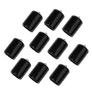 10Pcs Pool Billiard Snooker Stick Cue Tip Rubber Protector Saver Sleeve Black