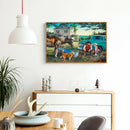 DIY Village Outing Full Drill Diamond Painting 5D Bead Art Picture Mosaic