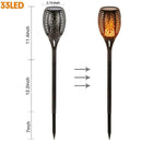 LED Solar Flame Light Outdoor Garden Courtyard Lawn Torch Lamp Waterproof Light