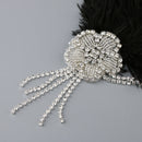 Retro 1920s Headpiece Black Feather Flapper Headband Great  Headdress
