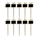 10pcs Bird Design Wooden Blackboard Message Chalkboard With Stick For Party