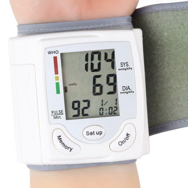 Automatic Blood Pressure Monitor Wrist Watch Machine Digital LCD Gauge Tester