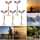 5pcs 9cm 17g Spinner Rotate Sequins Fishing Lures Artificial Fish Hook Bait