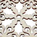 10 pcs round hexagonal snowflake ornament christmas tree decor W. string