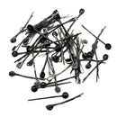 50x Black Hair Clips Cabochons Settings Hair Pin DIY Jewelry Making Findings