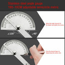 Stainless Steel 180 degree Protractor Angle Finder Arm Rotary Measuring Ruler