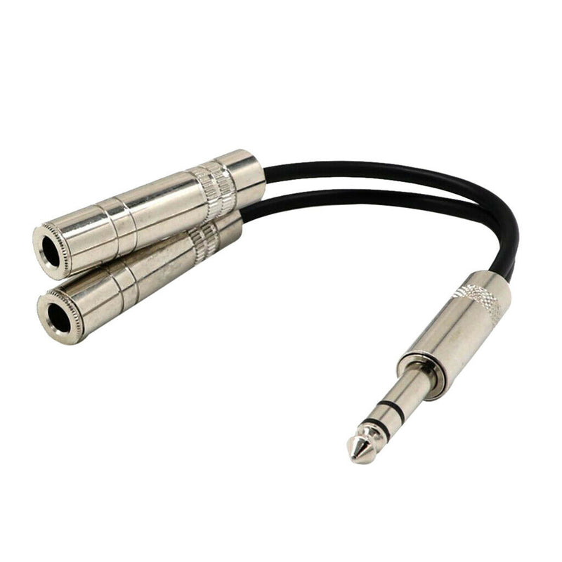 1/4'' 6.35mm Stereo Plug / Male to Dual 1/4'' 6.35mm Jack /Female Splitter