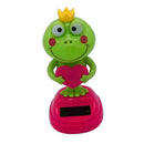 Table Car Solar Power Dancing Green Frog Swinging