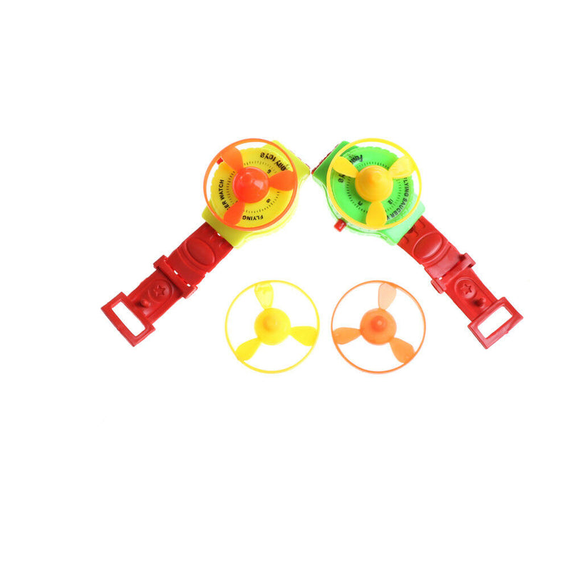 Funny Toys Flying Saucer Plastic Watch Toys Spinning Top Creative Gift Game T FT