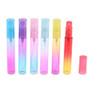 6pcs 6 color gradient 8ml glass spray bottle cosmetic sub-bottleB Ew