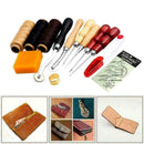 Leather 1 Set New Craft Hand Stitching Sewing Tool Awl Thread Waxed Thimble M2M7