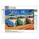 5D DIY Full Drill Diamond Painting Bus Cross Stitch Embroidery (40X30cm)